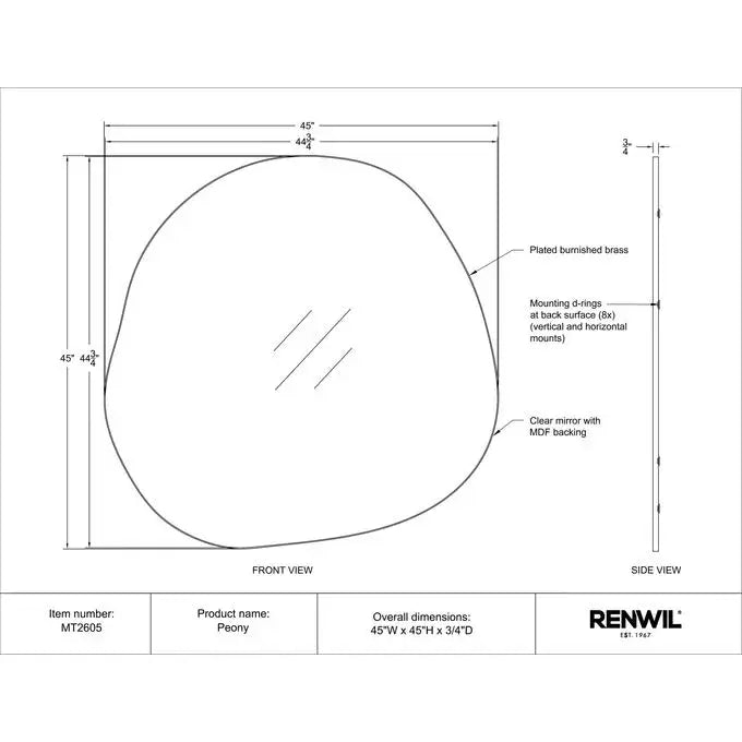 RENWIL PEONY MIRROR MT2605