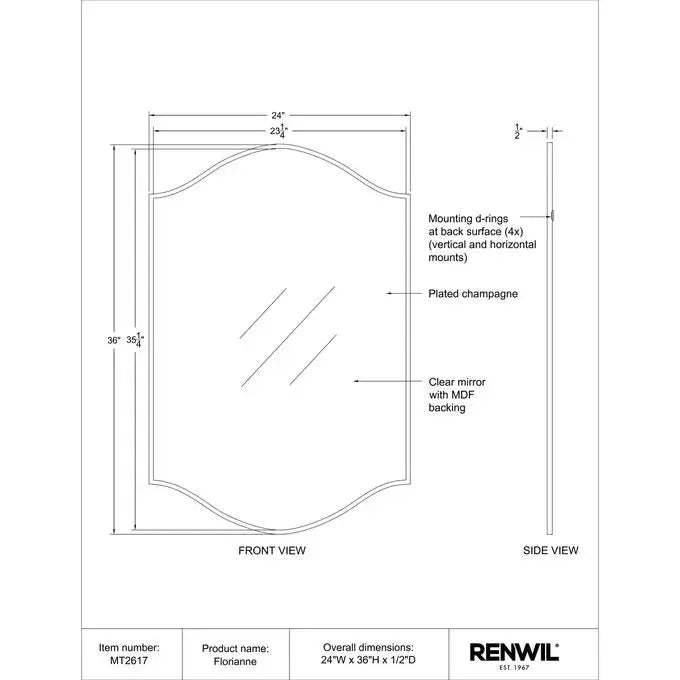 RENWIL FLORIANNE MIRROR MT2617