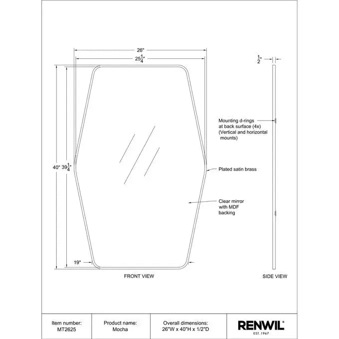 RENWIL MOCHA MIRROR MT2625