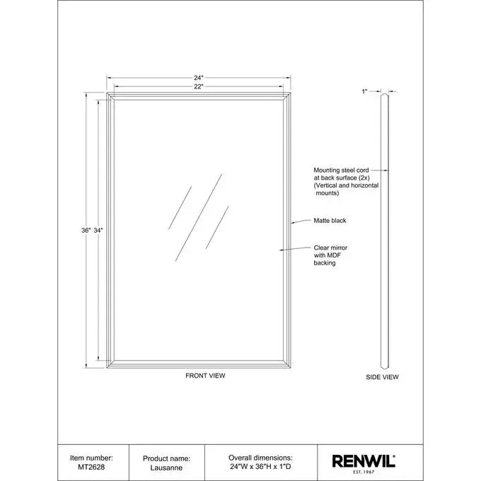 RENWIL LAUSANNE MIRROR MT2628