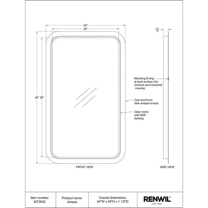 RENWIL ALMERE MIRROR MT2632