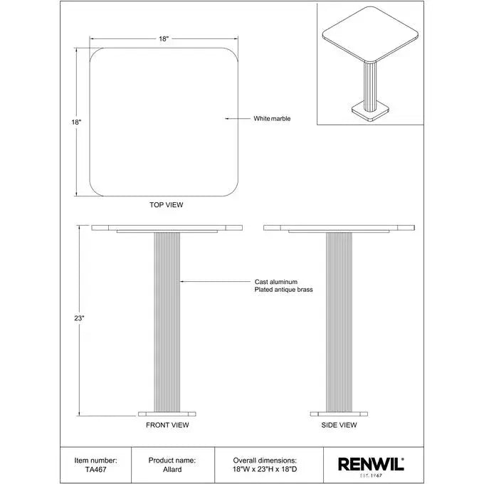 RENWIL ALLARD TABLE TA467