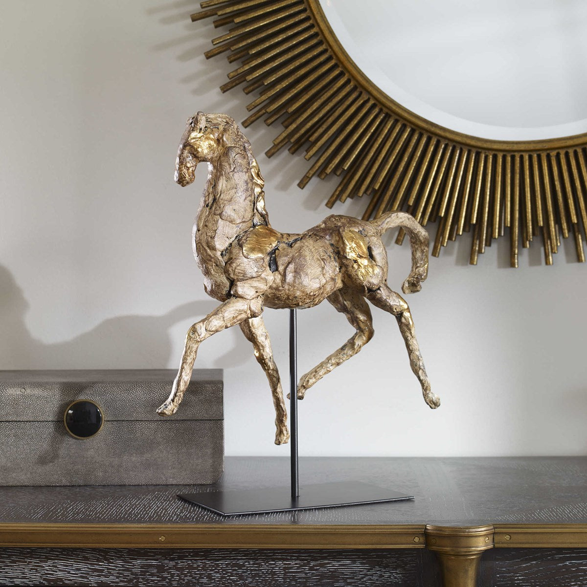 Uttermost Caballo Dorado Horse Sculpture 17585