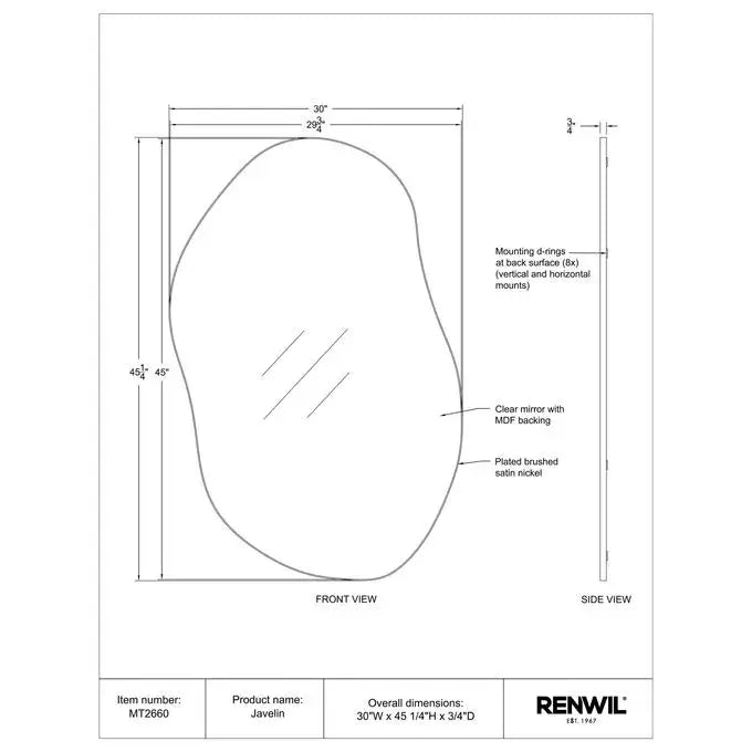RENWIL JAVELIN MIRROR  MT2660