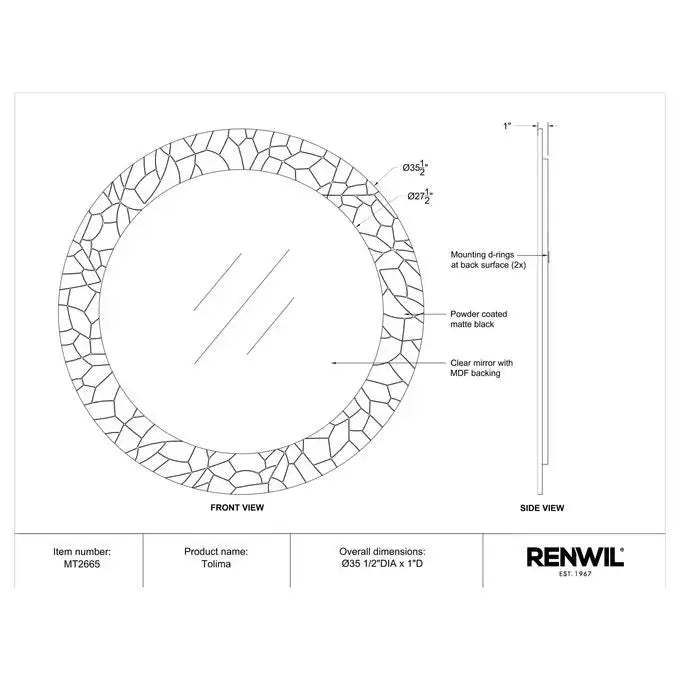 RENWIL TOLIMA MIRROR MT2665