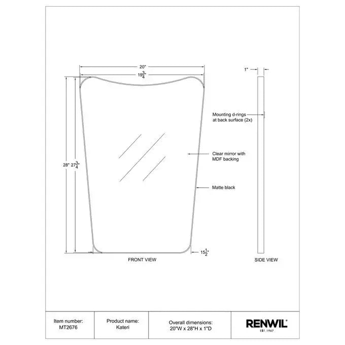 RENWIL KATERI MIRROR  MT2676