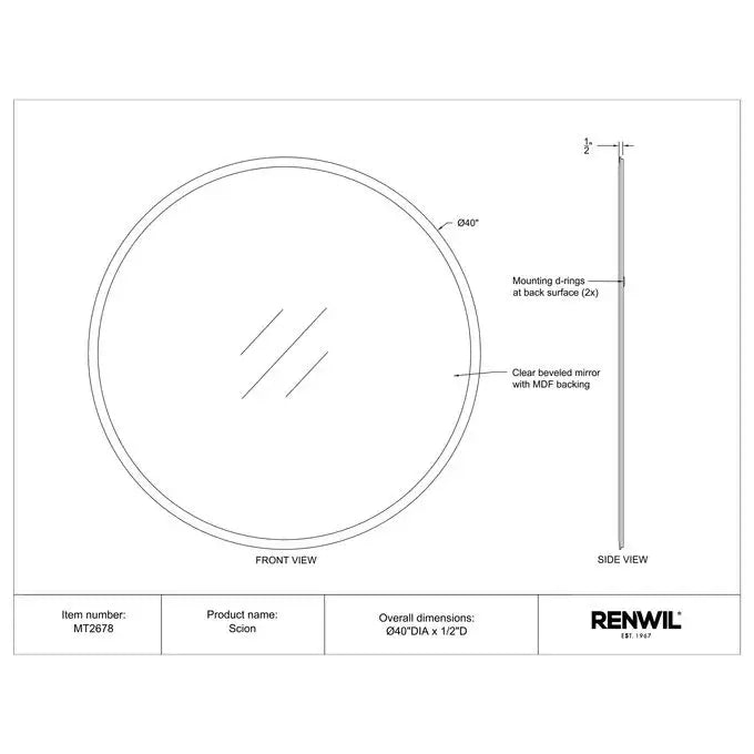 RENWIL SCION MIRROR MT2678
