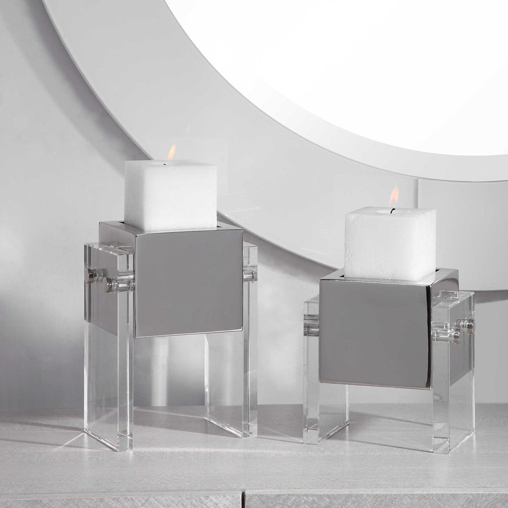 Uttermost Sutton Square Candleholders S/2 17742