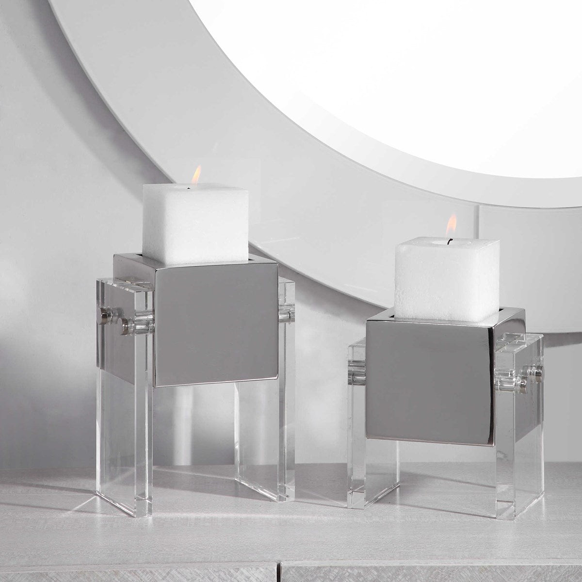 Uttermost Sutton Square Candleholders S/2 17742