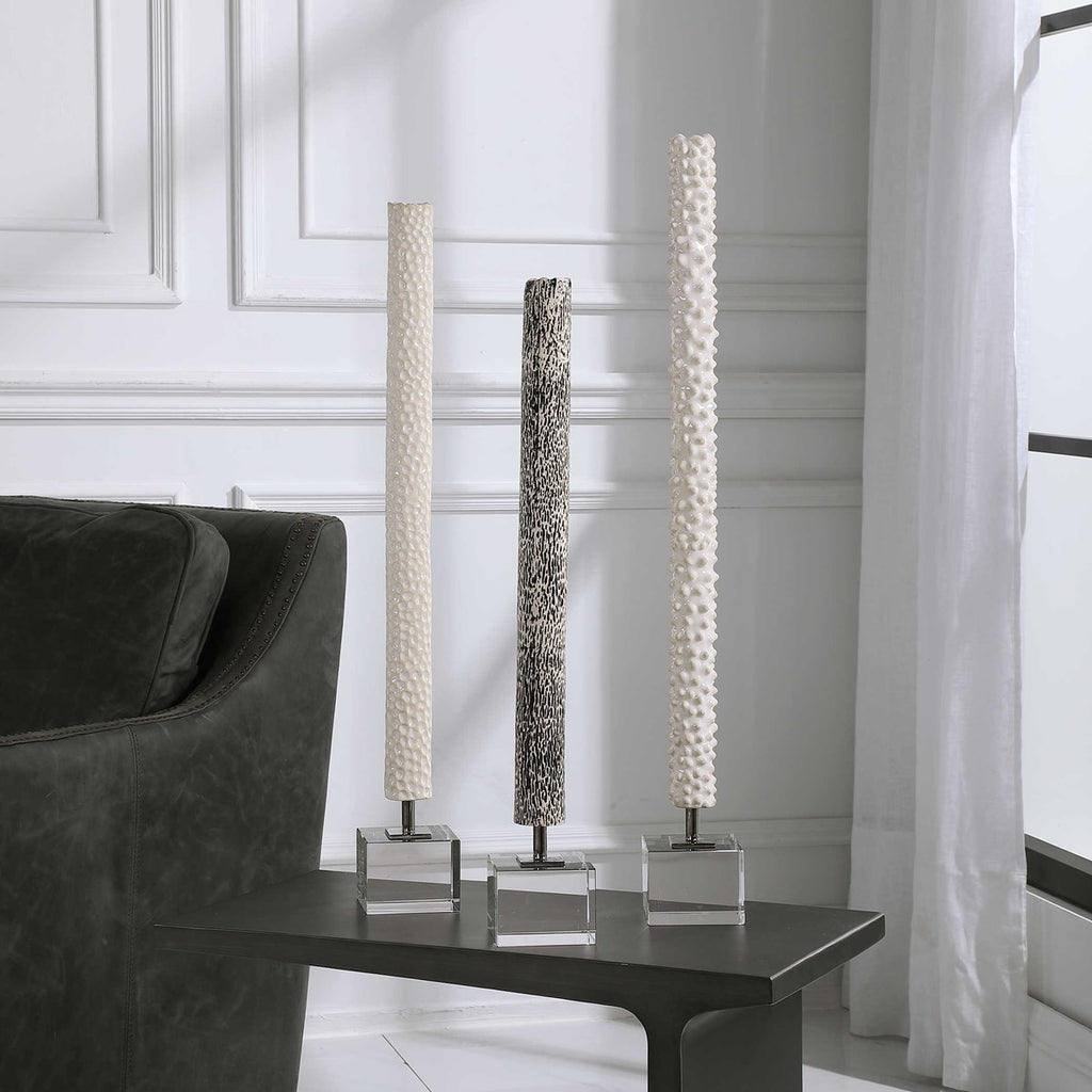 Uttermost Makira Cylindrical Sculptures S/3 17869