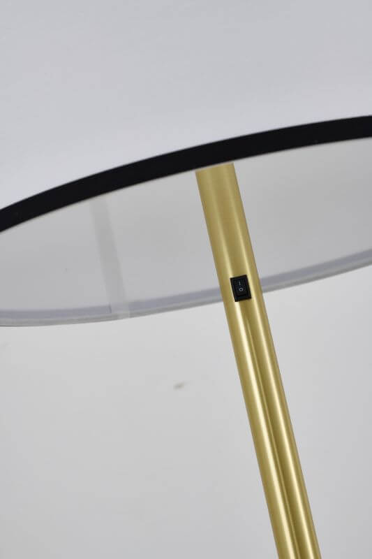 BETHEL BLACK AND SATIN BRASS FLOOR LAMP BTG101BR