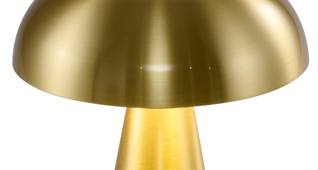BETHEL SATIN BRASS MUSHROOM TABLE LAMP BTG103BR