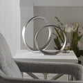 UTTERMOST ORBITS RING SCULPTURES NICKEL SET OF TWO 17985