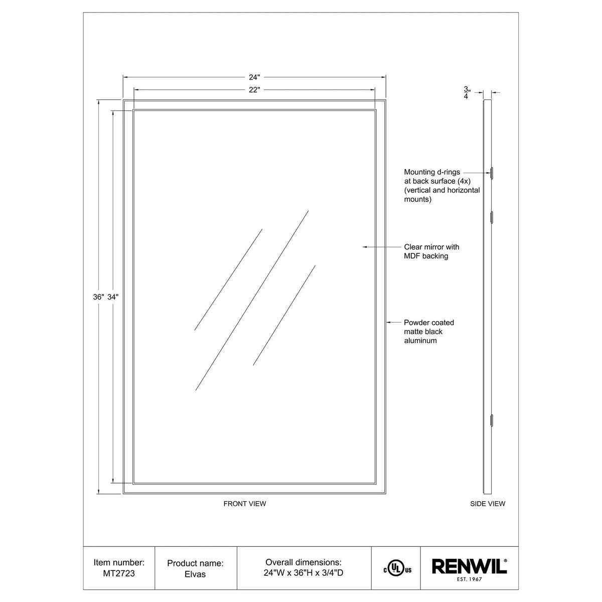 RENWIL ELVAS MIRROR MT2723