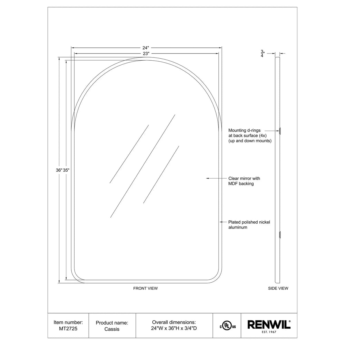 RENWIL CASSIS MIRROR MT2725