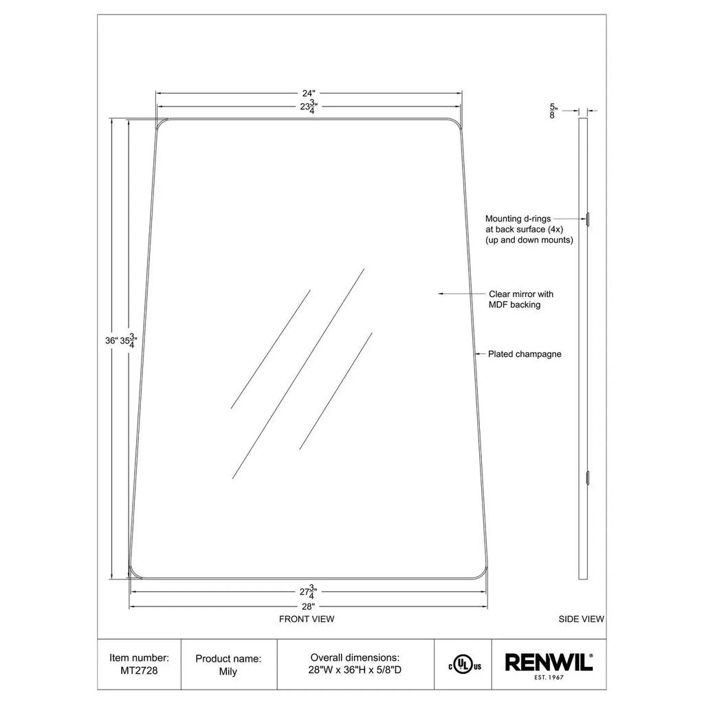RENWIL MILY MIRROR MT2728