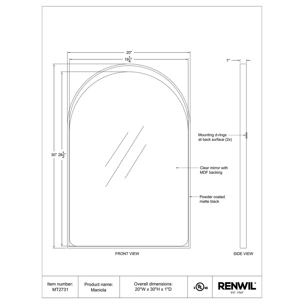 RENWIL MANIOLA MIRROR MT2731