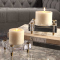 Uttermost Claire Crystal Block Candleholders S/2 18643