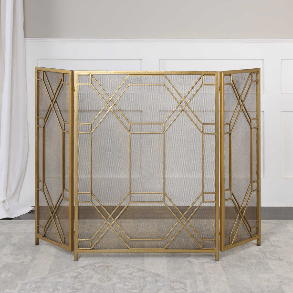 Uttermost Rosen Gold Fireplace Screen 18707