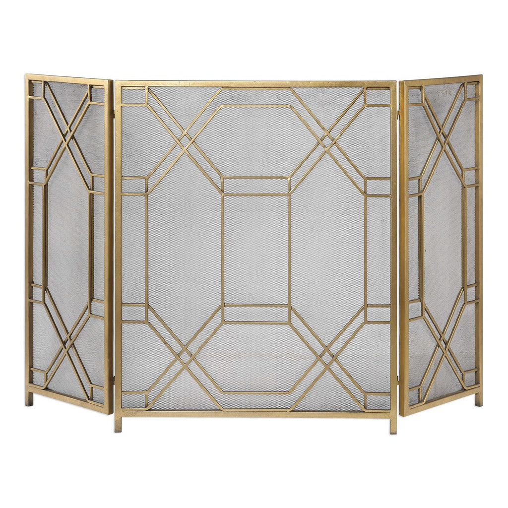 Uttermost Rosen Gold Fireplace Screen 18707