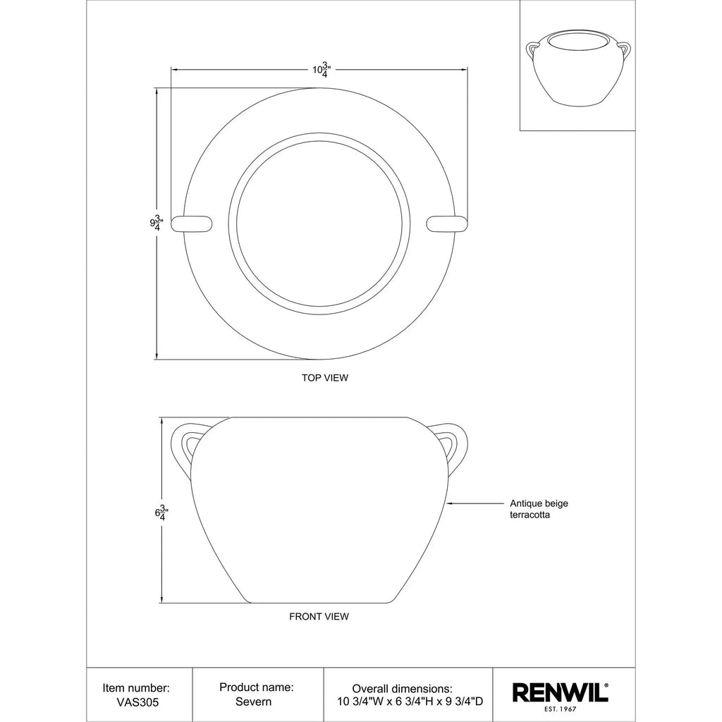 RENWIL SEVERN VASE VAS305