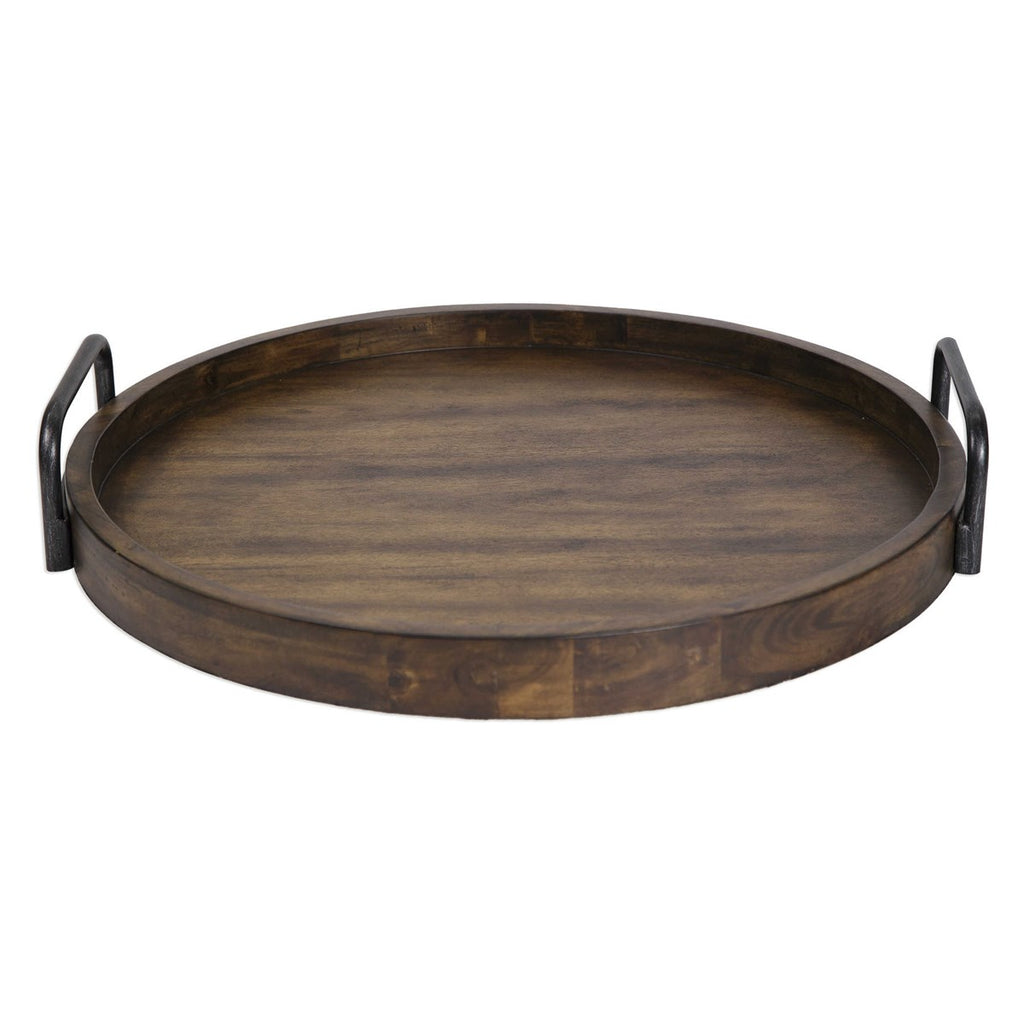 Uttermost Reine Round Wooden Tray 18749