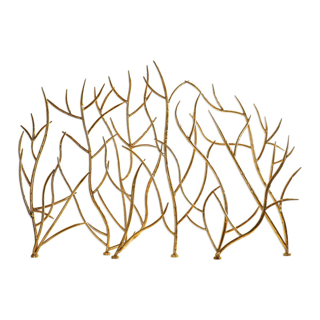 Uttermost Gold Branches Decorative Fireplace Screen 18796