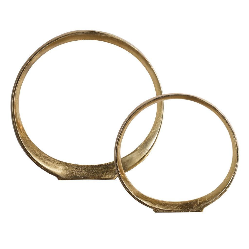 Uttermost Jimena Gold Ring Sculptures Set/2 18961