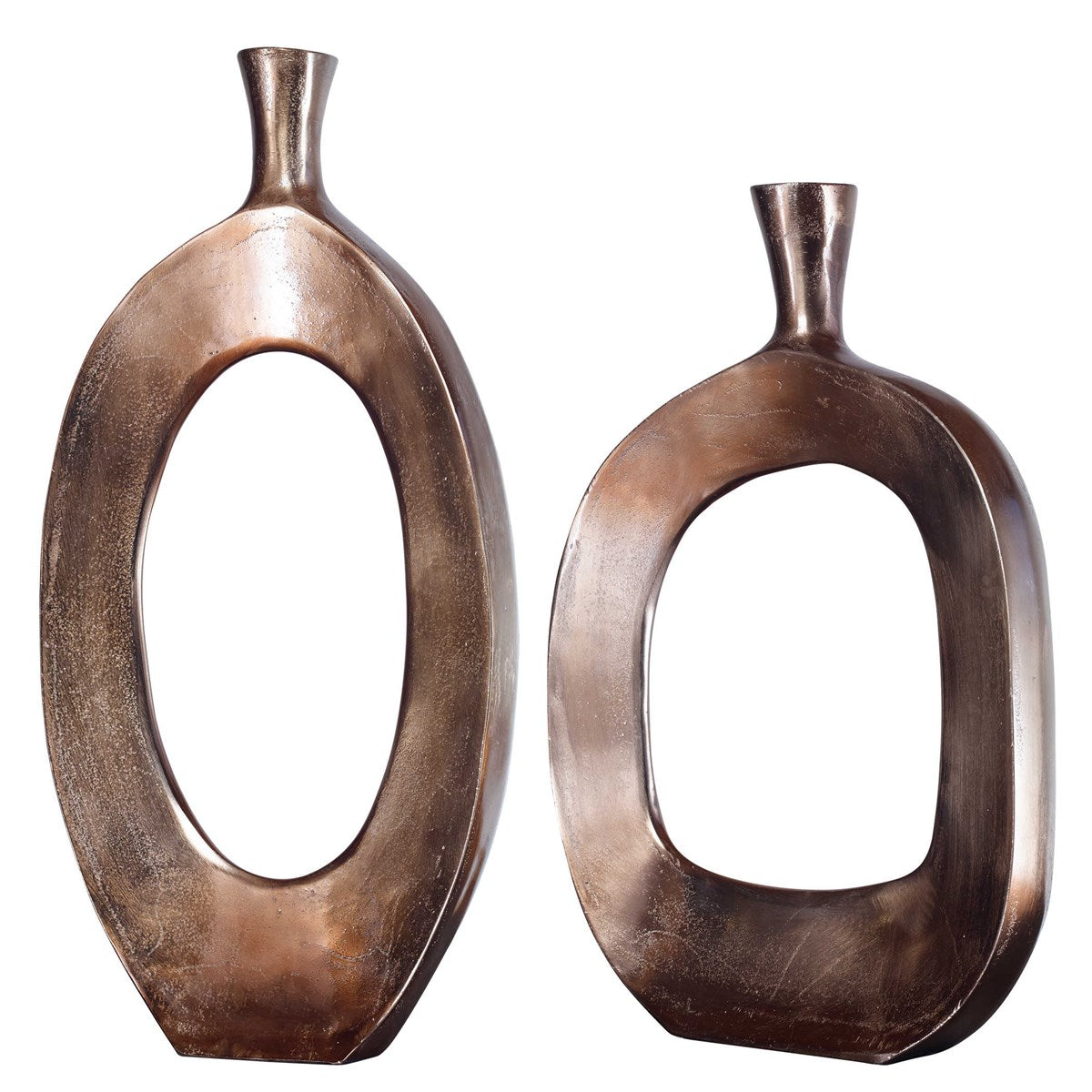 Uttermost Kyler Textured Bronze Vases Set/2 18965