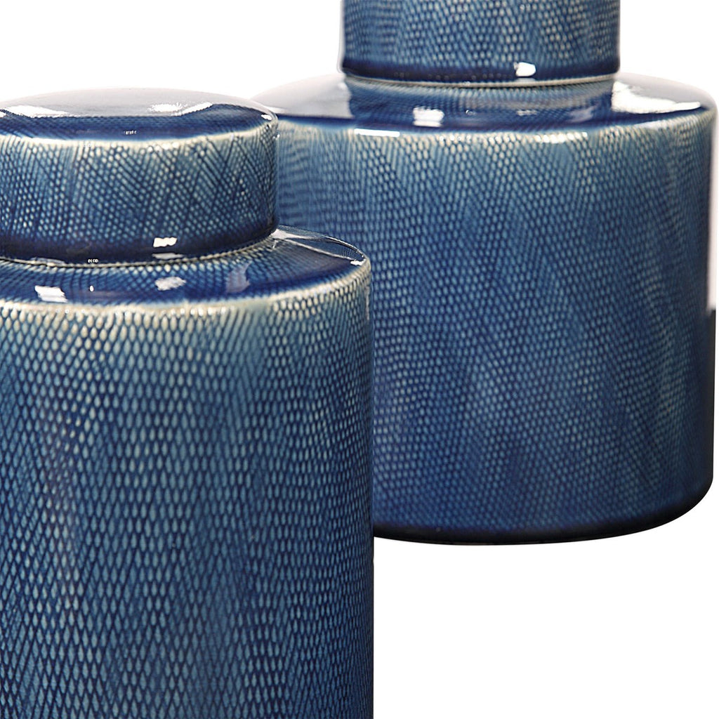 Uttermost Saniya Blue Containers S/2 18989