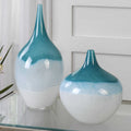 Uttermost Carla Teal White Vases S/2 20084