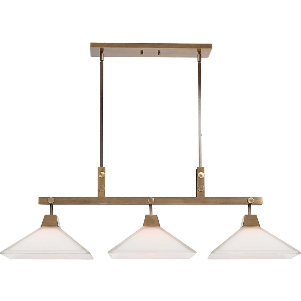 Uttermost Brookdale Industrial 3 Light Linear Chandelier 21346