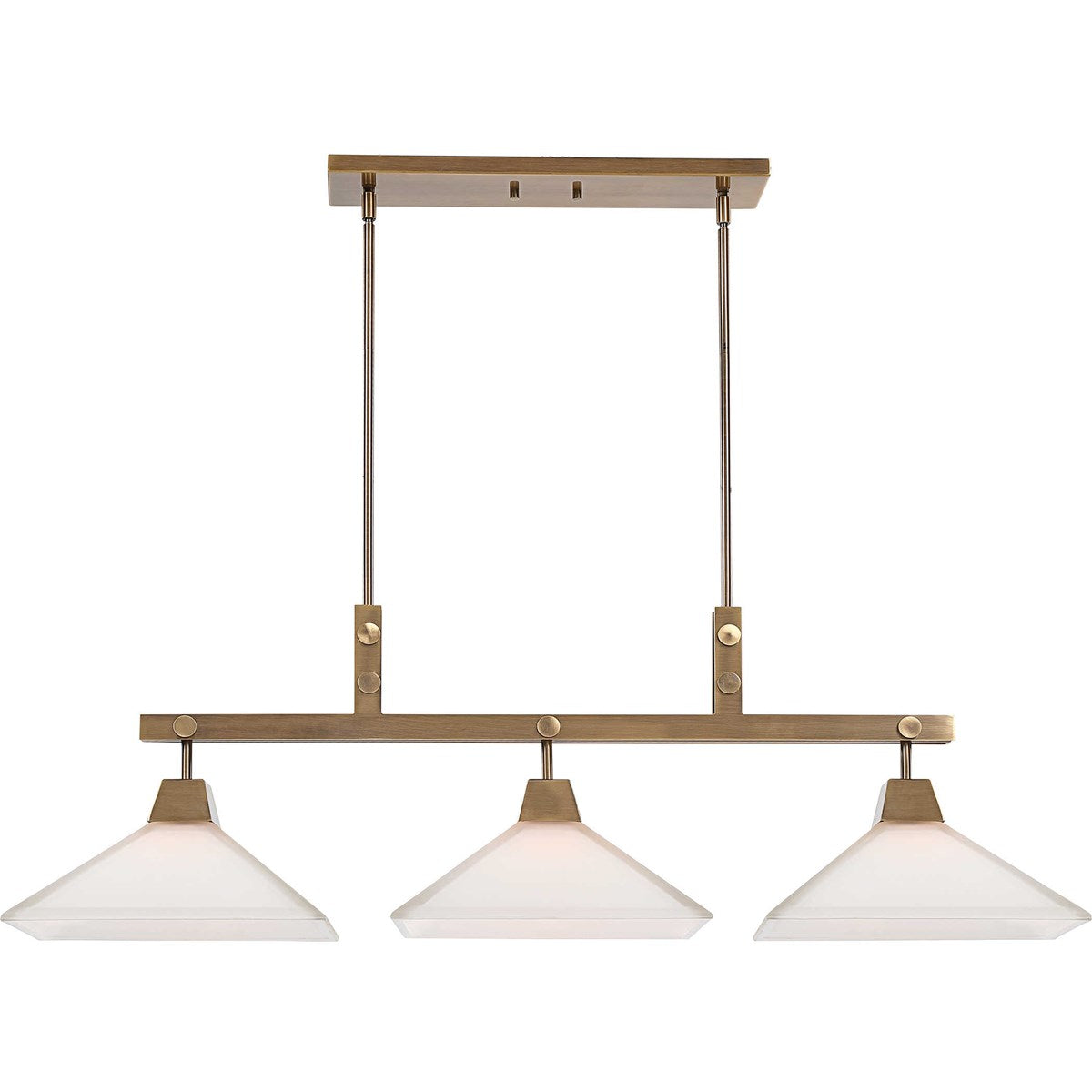 Uttermost Brookdale Industrial 3 Light Linear Chandelier 21346