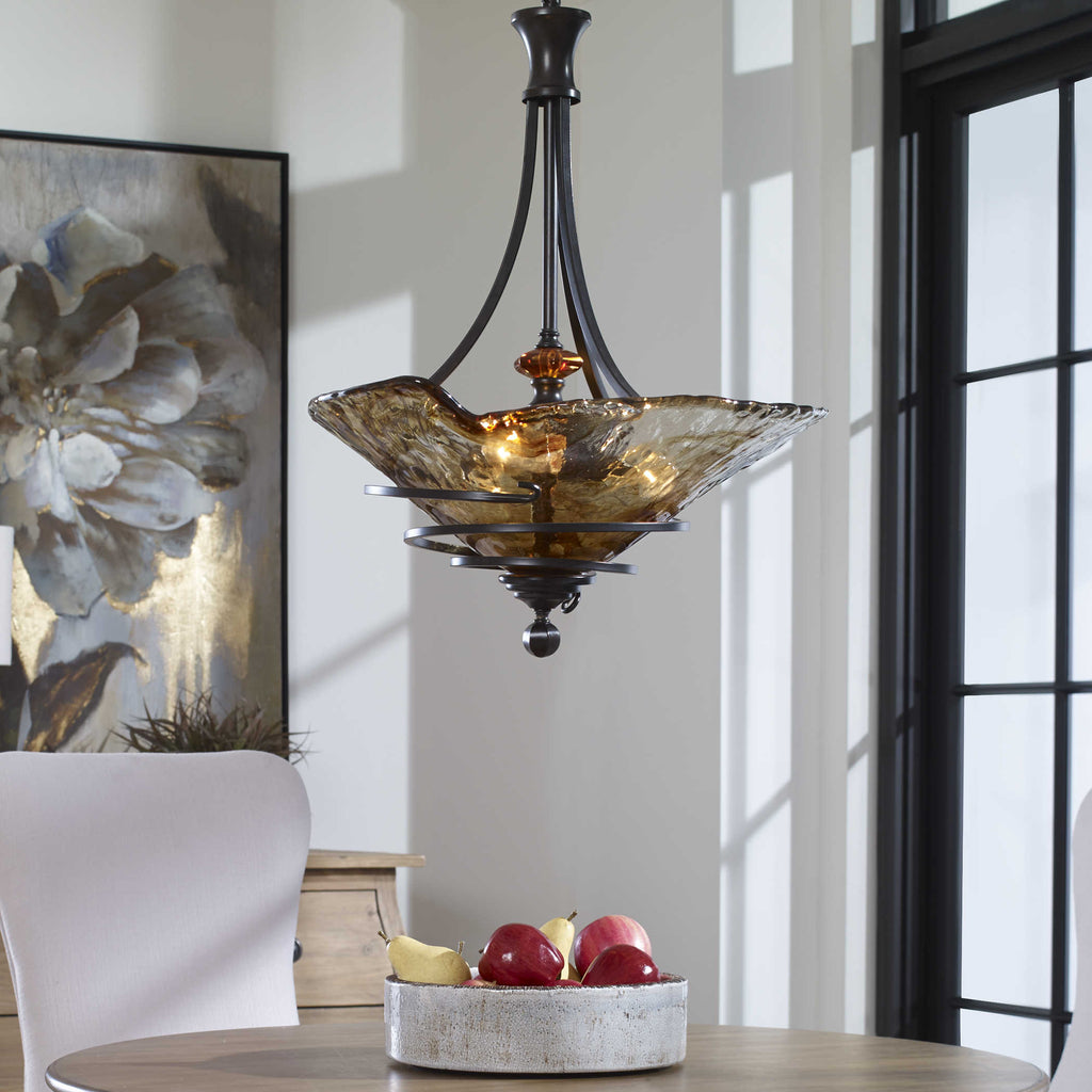 Uttermost Vitalia 3 Lt Oil Rubbed Bronze Pendant 21904