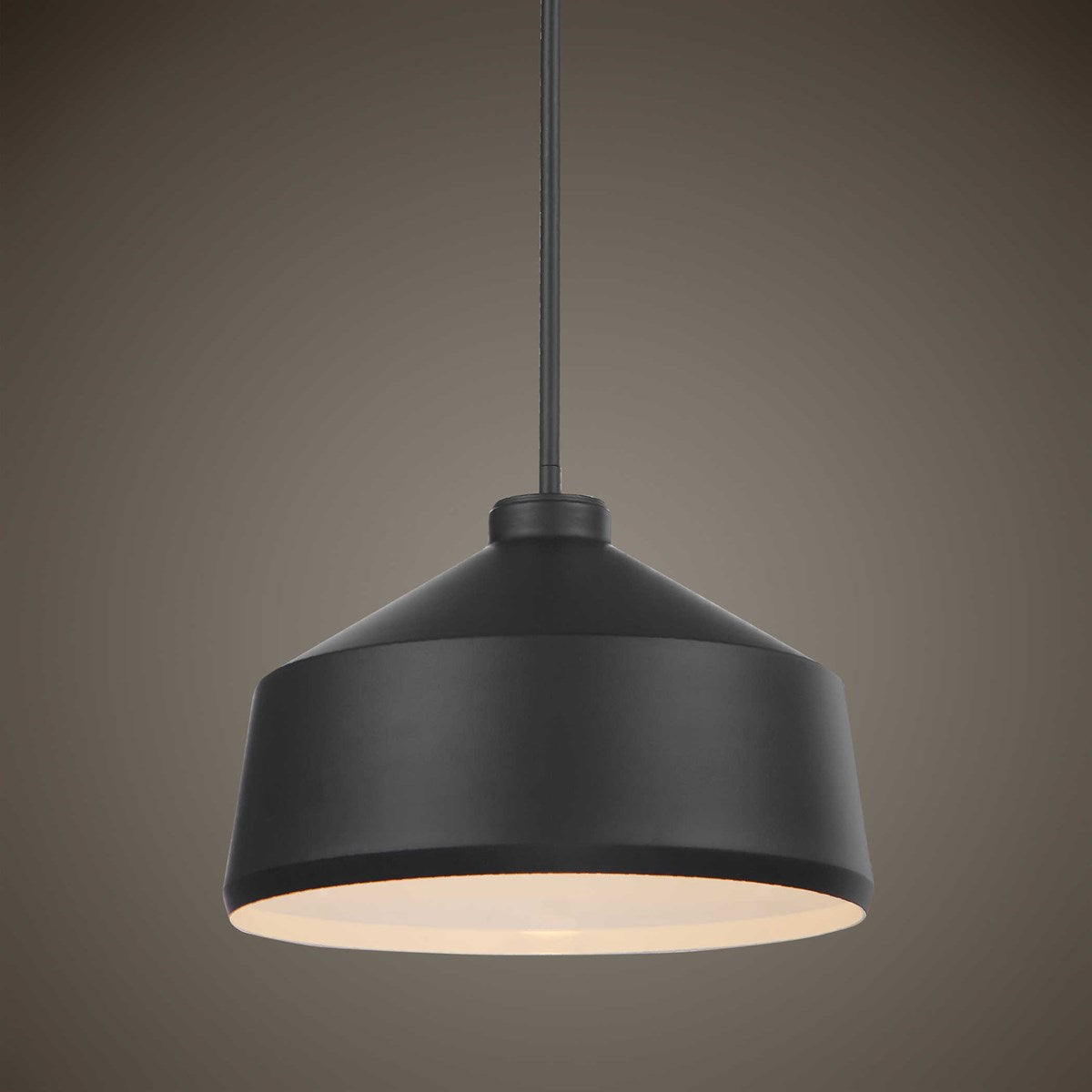 Uttermost Holgate 1 Light Black Pendant 22179