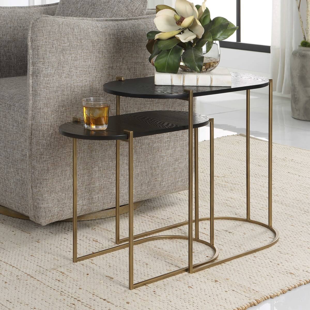 UTTERMOST AZTEC NESTING TABLES  SET OF TWO  22882