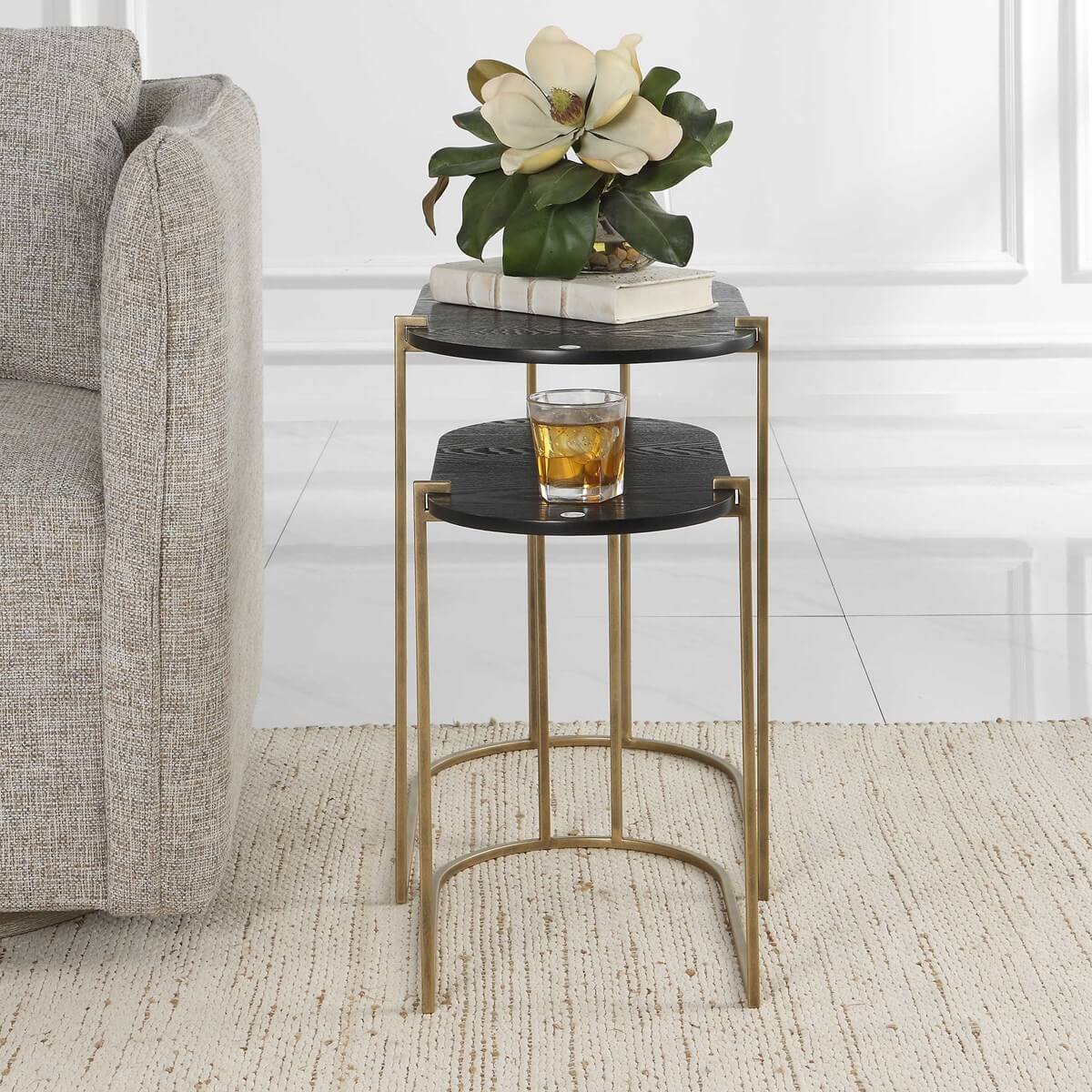 UTTERMOST AZTEC NESTING TABLES  SET OF TWO  22882