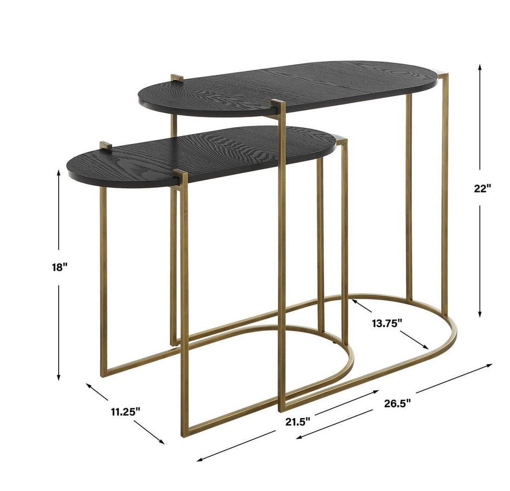 UTTERMOST AZTEC NESTING TABLES  SET OF TWO  22882