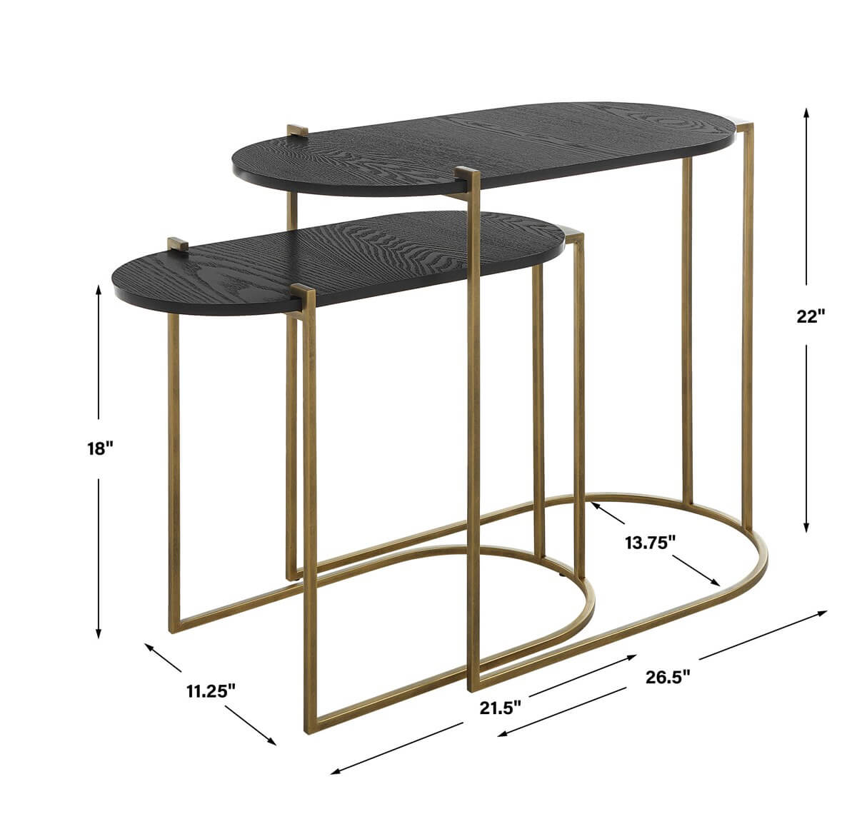UTTERMOST AZTEC NESTING TABLES  SET OF TWO  22882