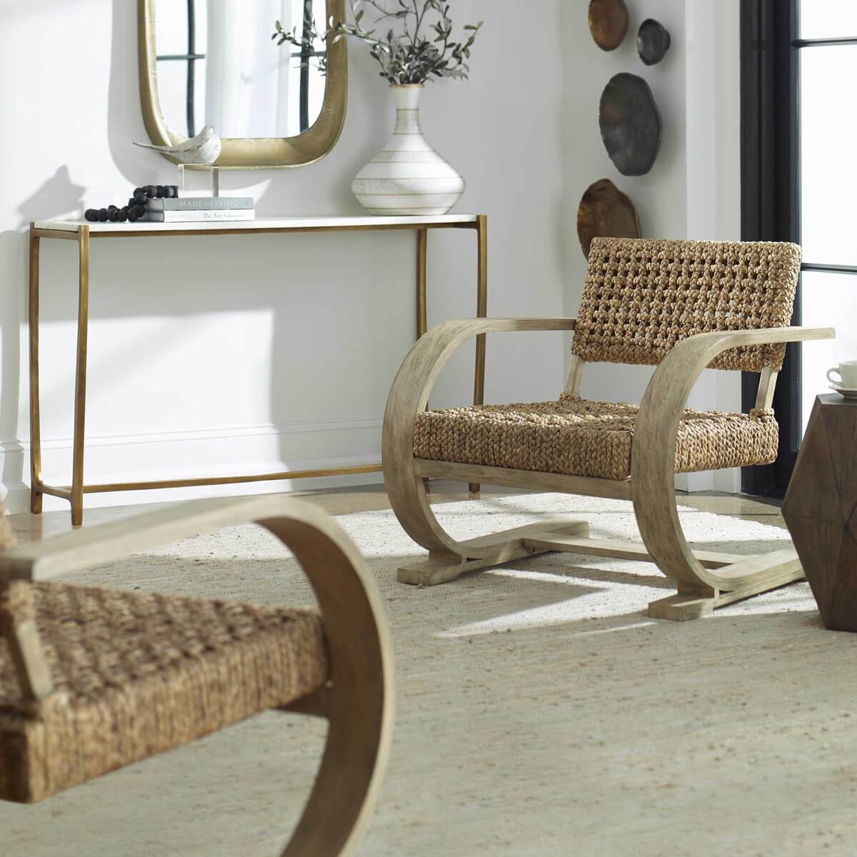 UTTERMOST REHEMA ACCENT CHAIR DRIFTWOOD 22958
