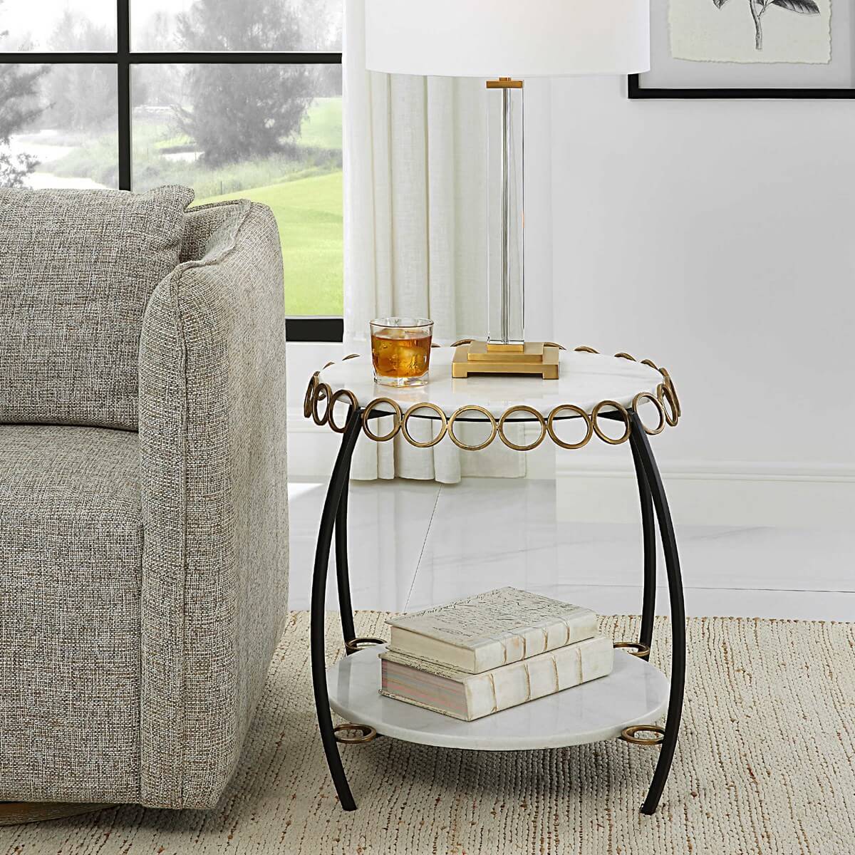 UTTERMOST CHAINLINK SIDE TABLE 22974