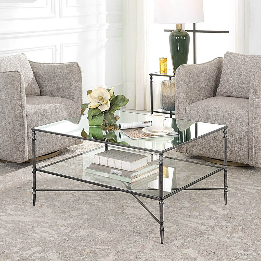 UTTERMOST HENZLER COFFEE TABLE STEEL 22985