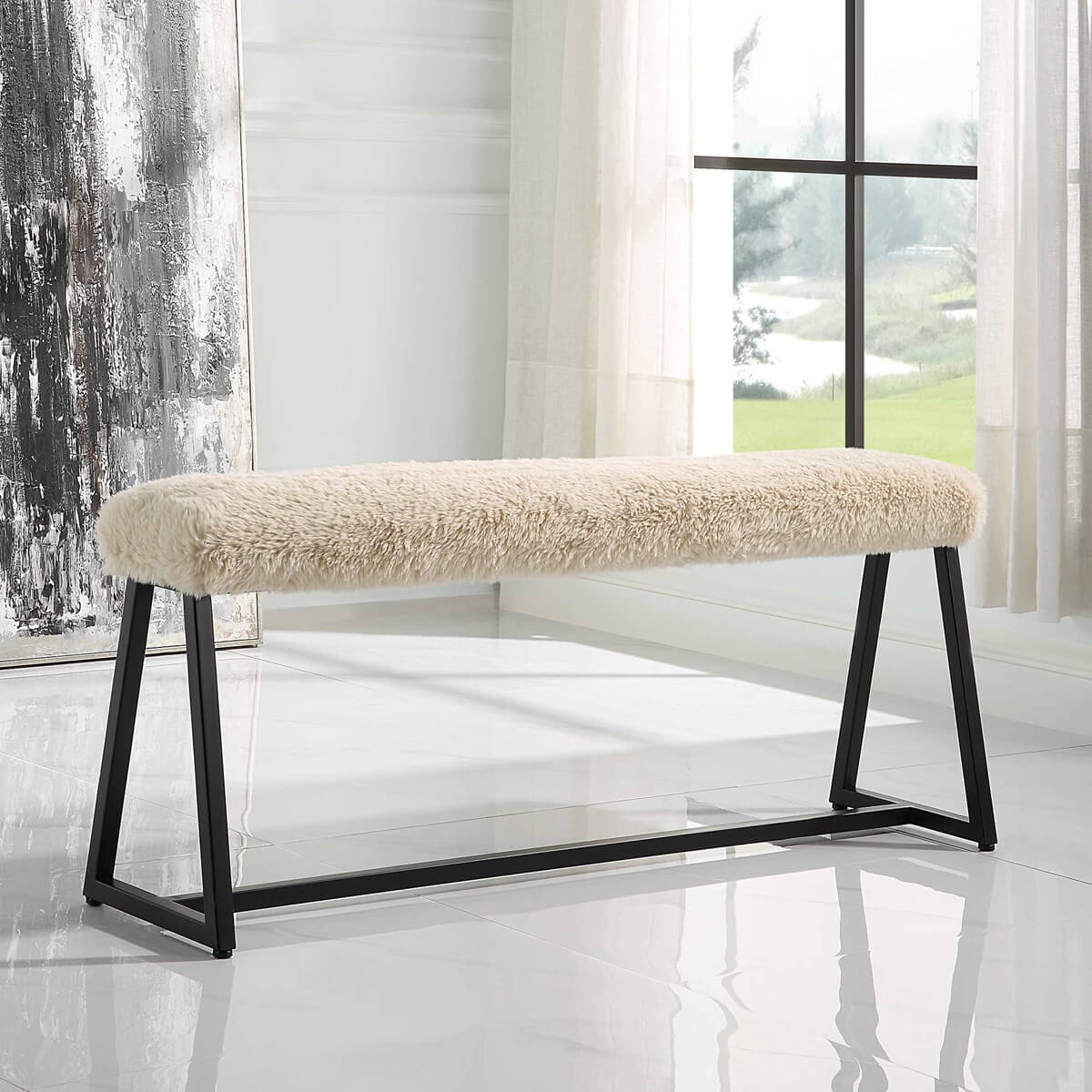 UTTERMOST TAUPO BENCH 23056