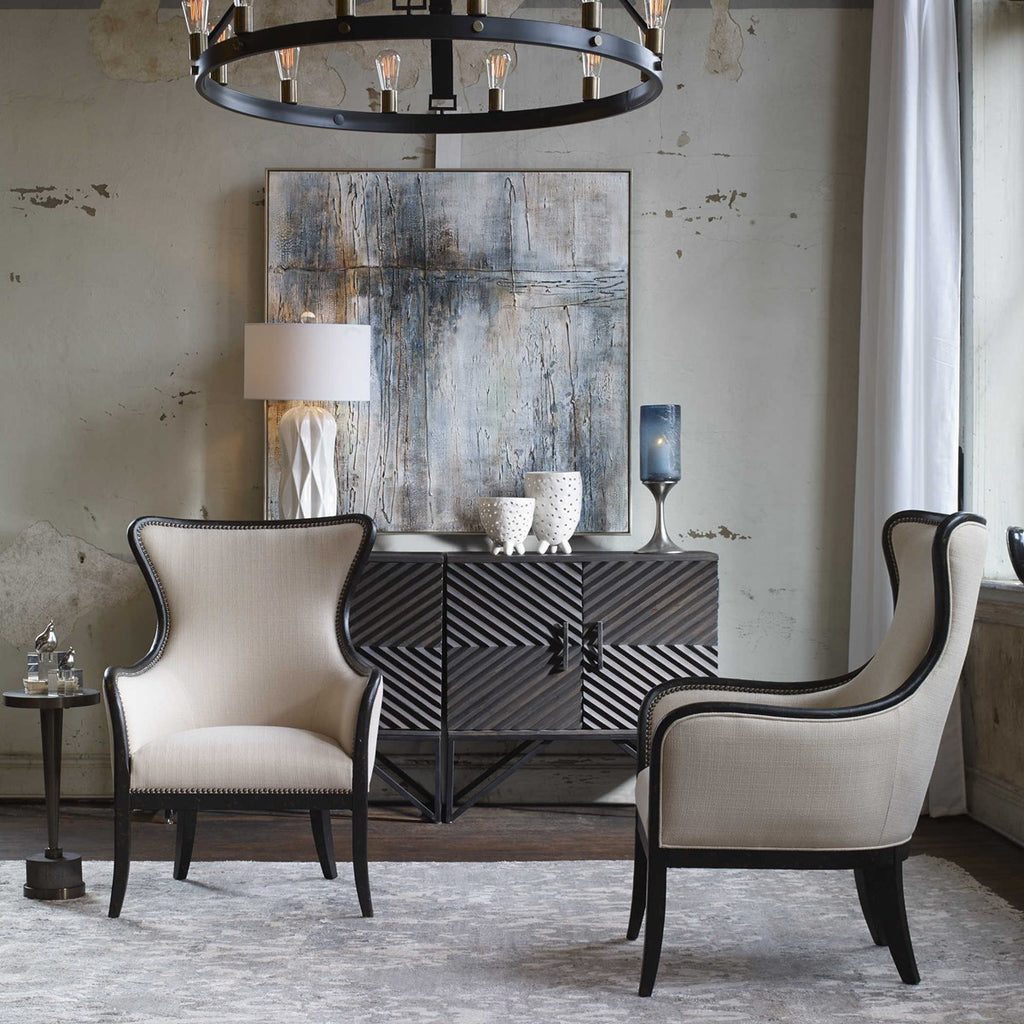 Uttermost Sandy Wing Back Armchair 23073
