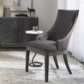 Uttermost Aidrian Charcoal Gray Accent Chair 23305
