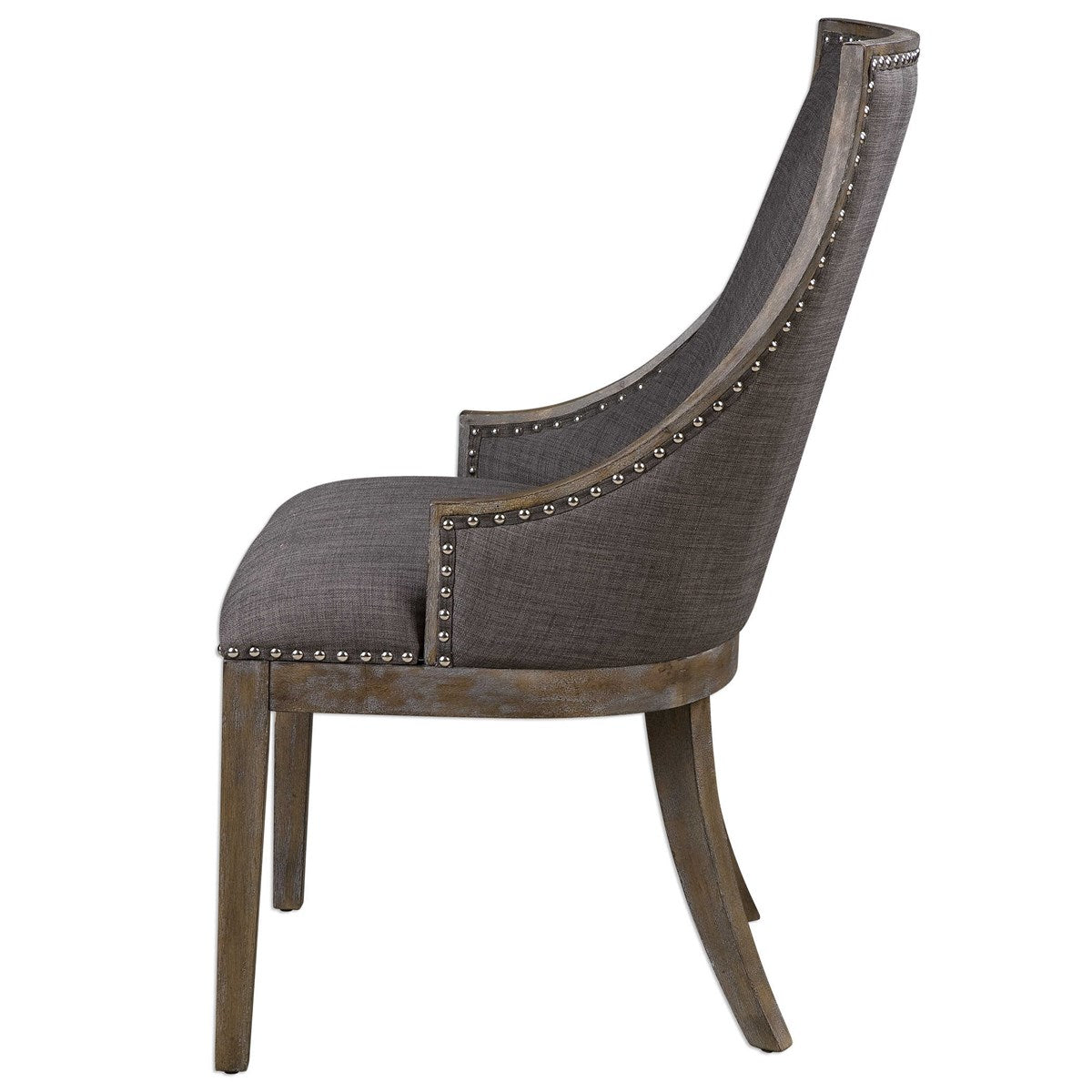 Uttermost Aidrian Charcoal Gray Accent Chair 23305
