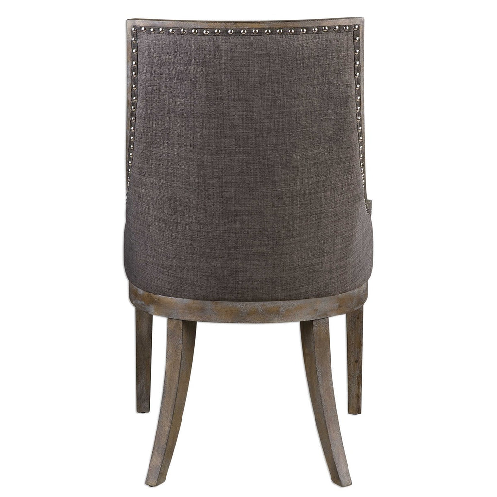 Uttermost Aidrian Charcoal Gray Accent Chair 23305