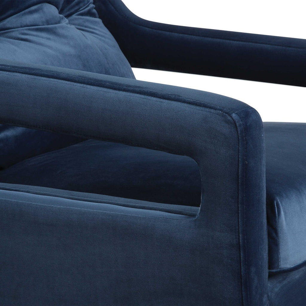 Uttermost O'Brien Blue Velvet Armchair 23318