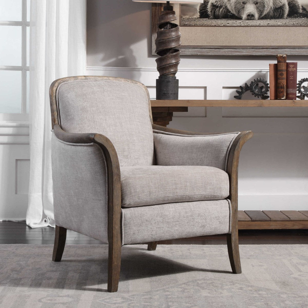 Uttermost Brittoney Taupe Armchair 23369