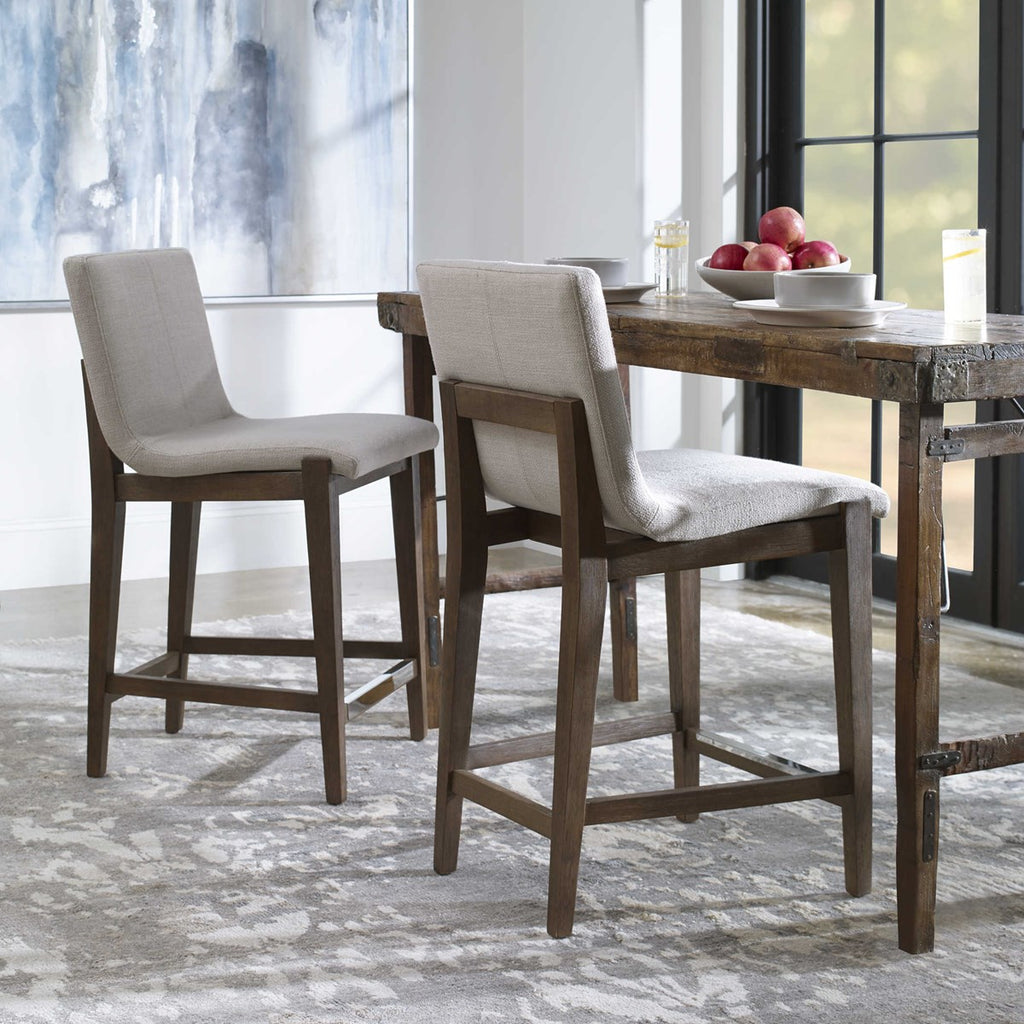 Uttermost Klemens Linen Counter Stool 23390